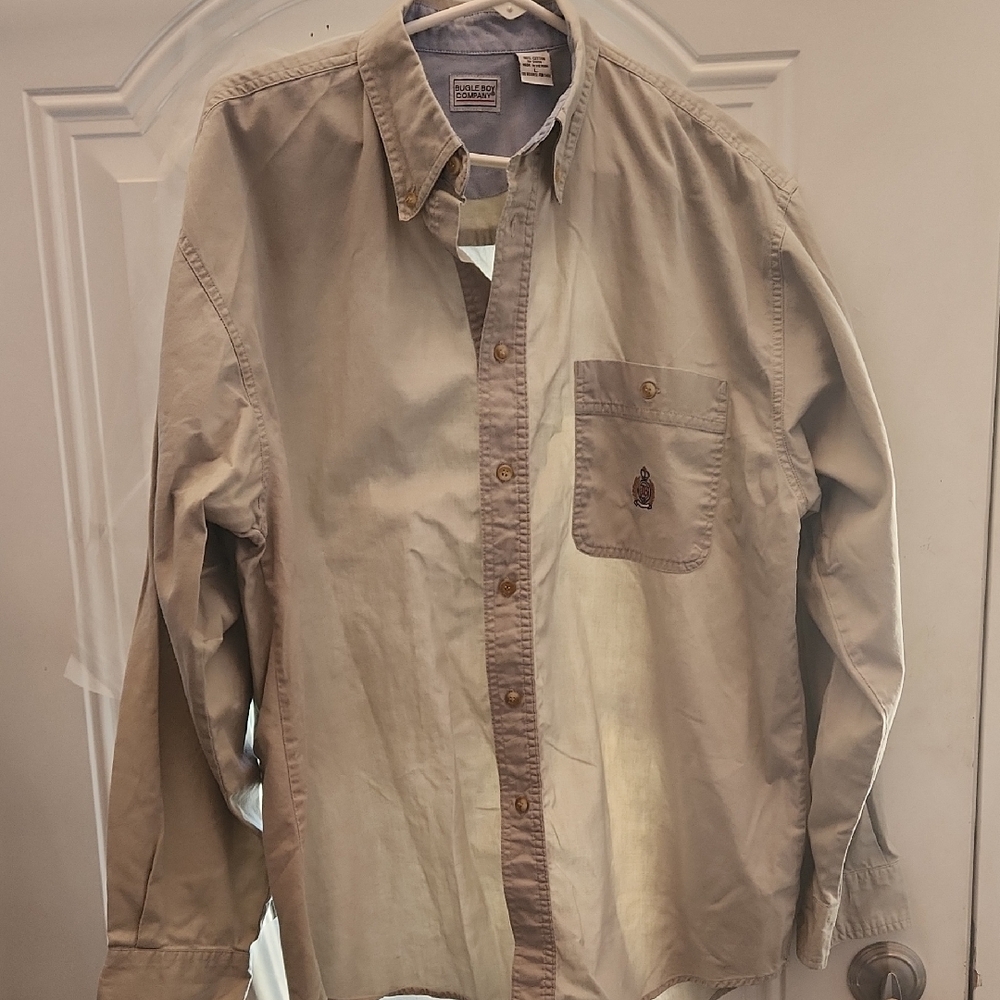 Bugle Boy  Women's Tan Button-Down Shirt